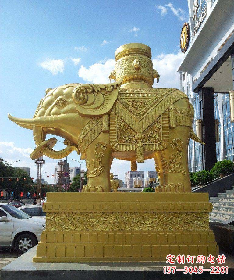 杭州宝瓶大象铜雕——典雅高贵,美轮美奂