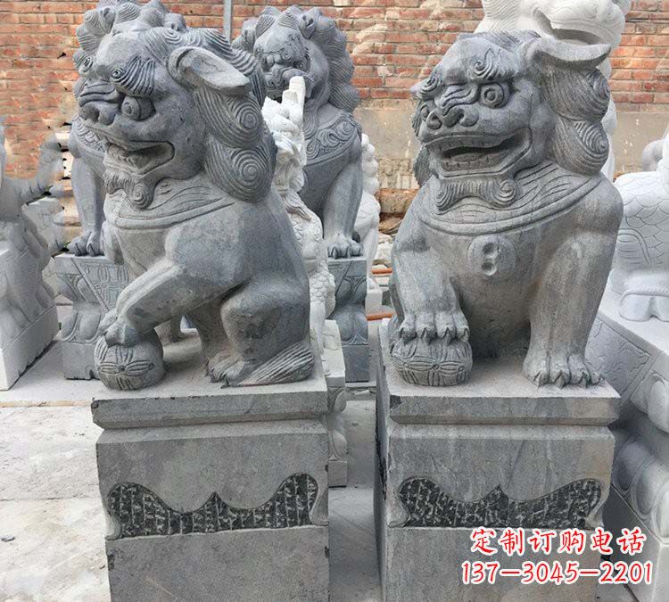 杭州青石仿古狮子雕塑