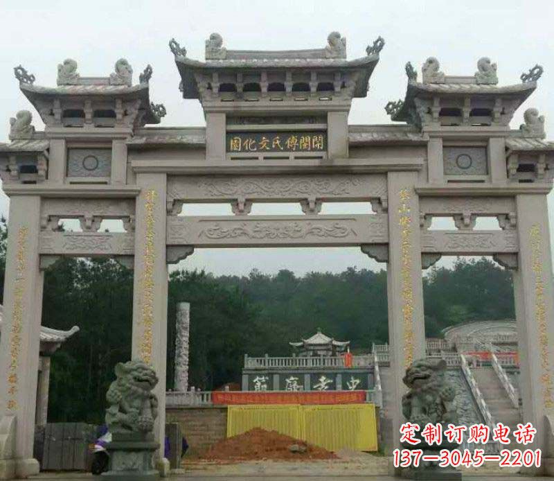杭州中领雕塑:顶级大理石牌坊石雕