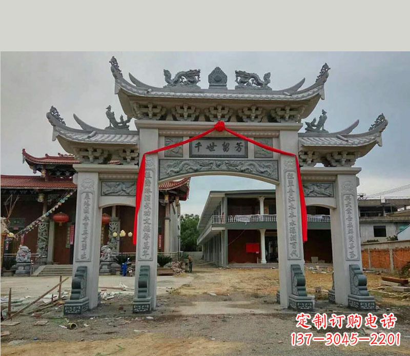 杭州以传统工艺为源的独特牌坊石雕