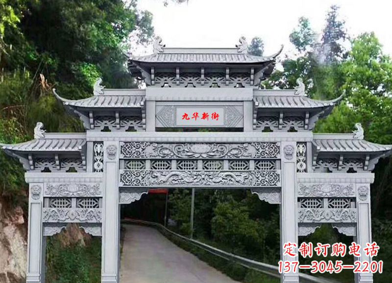 杭州三门五楼石雕牌坊