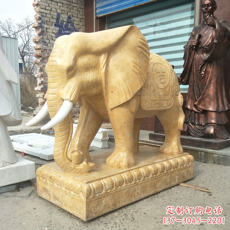 杭州精美大象雕塑,为你定制宅神兽