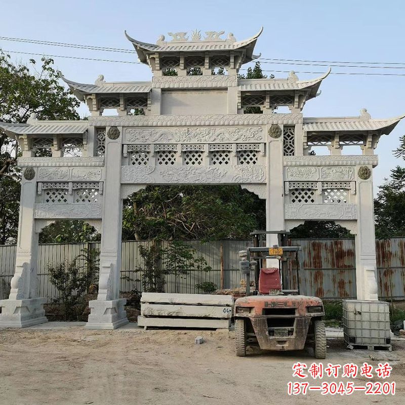 杭州石雕牌坊楼兰雕塑产品介绍: