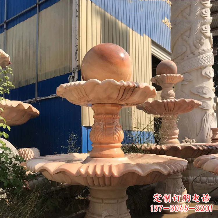 杭州石雕五福临门风水球