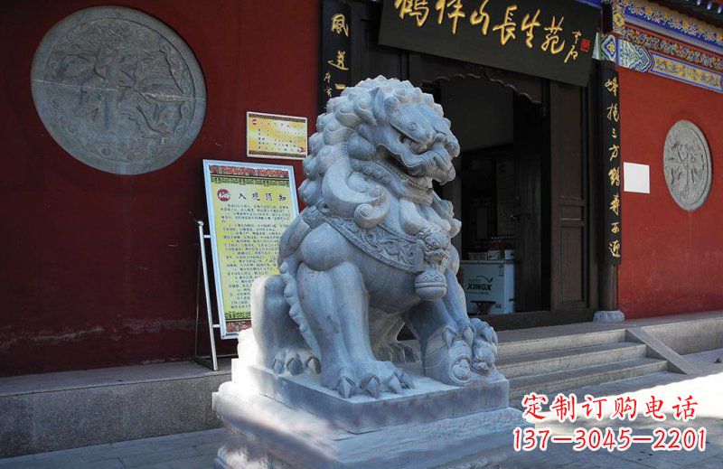 杭州石狮子寺庙门口石雕