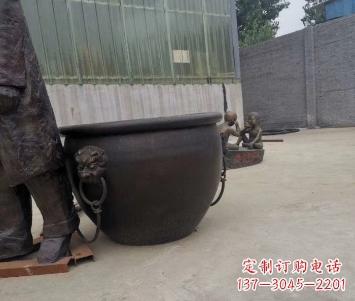 杭州水缸铜雕塑 (2)
