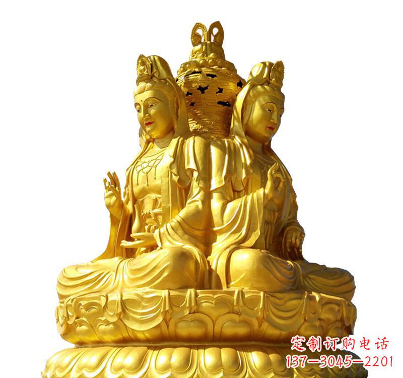 杭州四面观音菩萨铜像