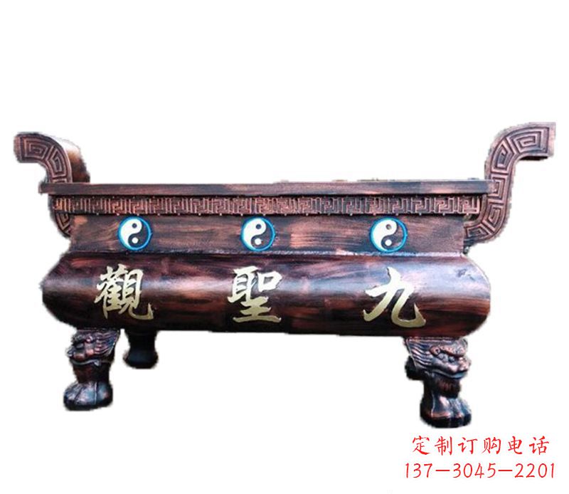 杭州寺庙九龙香炉铜雕