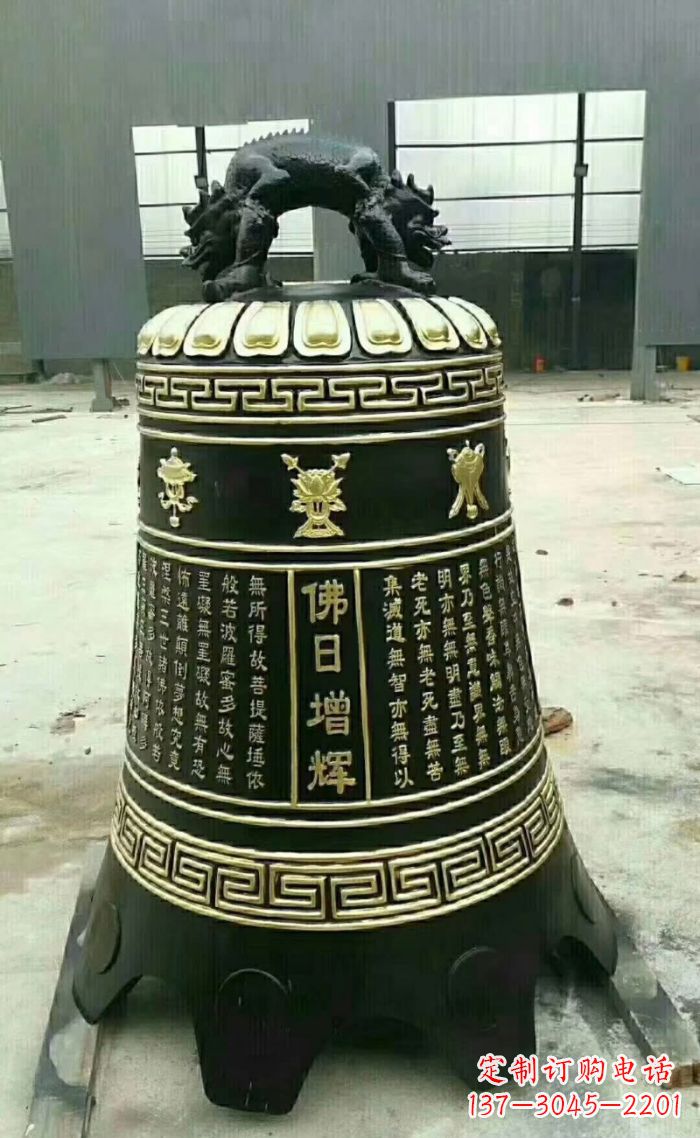 杭州寺庙铜钟雕塑 (6)