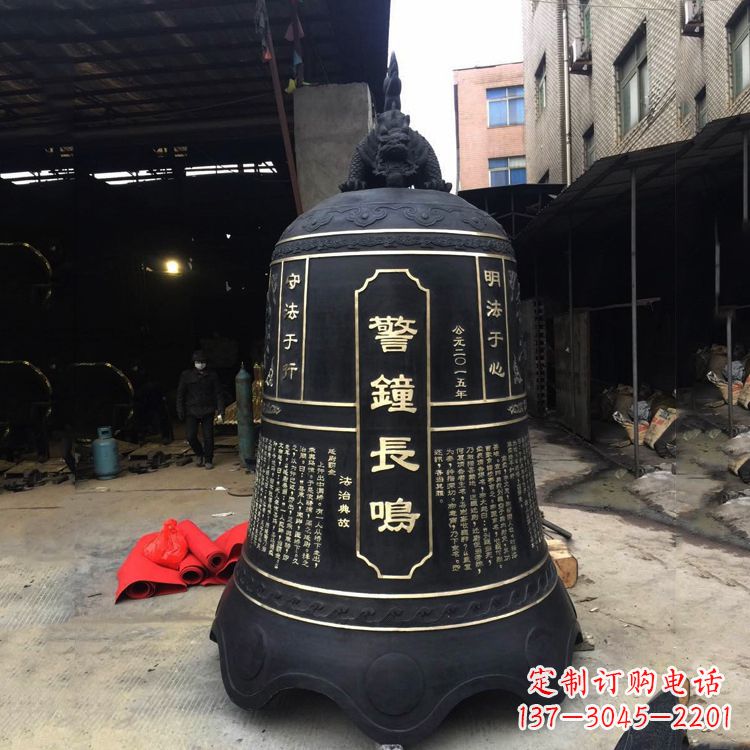 杭州寺庙铜钟雕塑