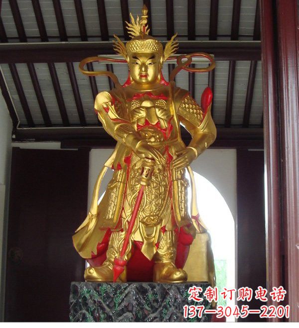 杭州寺庙韦陀菩萨铜雕
