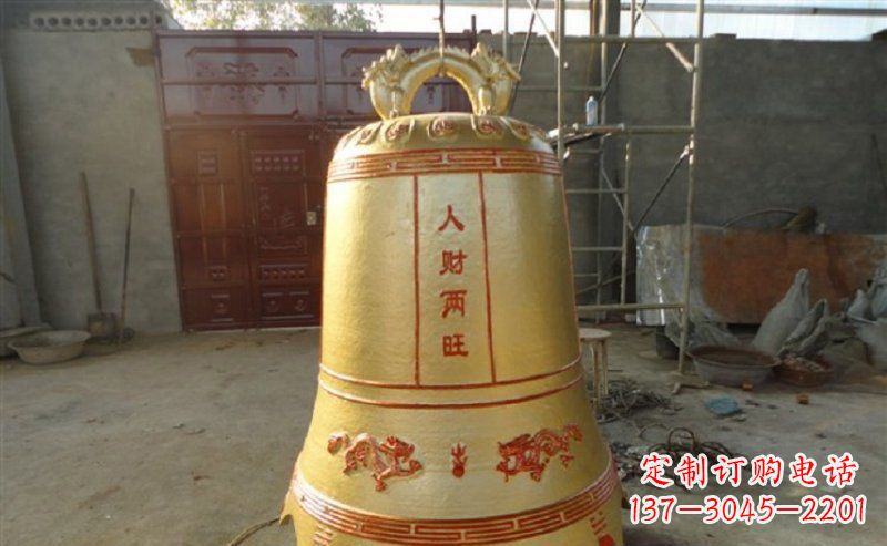 杭州寺庙铸铜钟雕塑