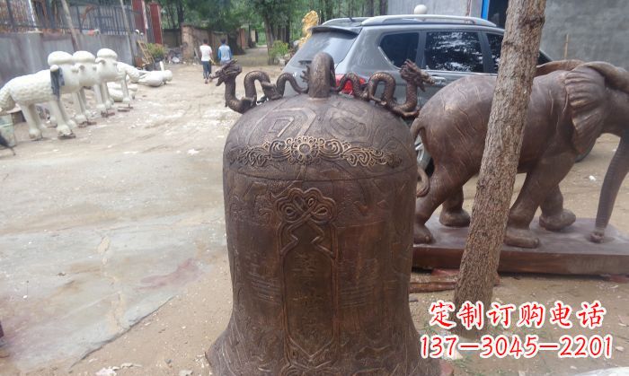 杭州寺庙铸铜钟铜雕 (3)
