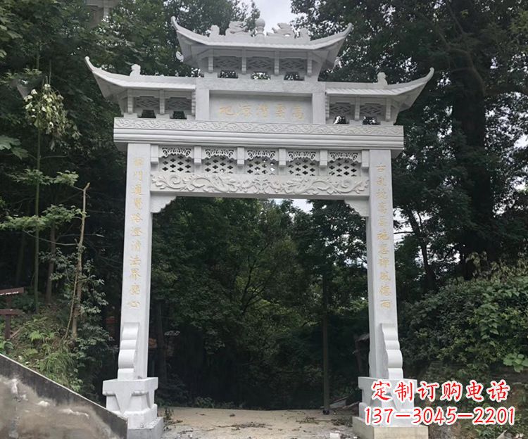 杭州寺院牌坊石雕