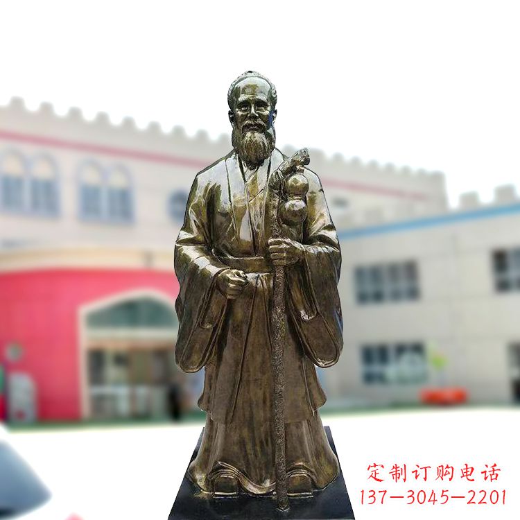杭州孙思邈仿铜玻璃钢雕塑-医院著名医学人物雕像