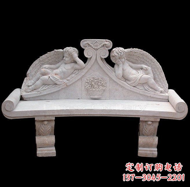杭州天使石雕座椅公园景观雕塑