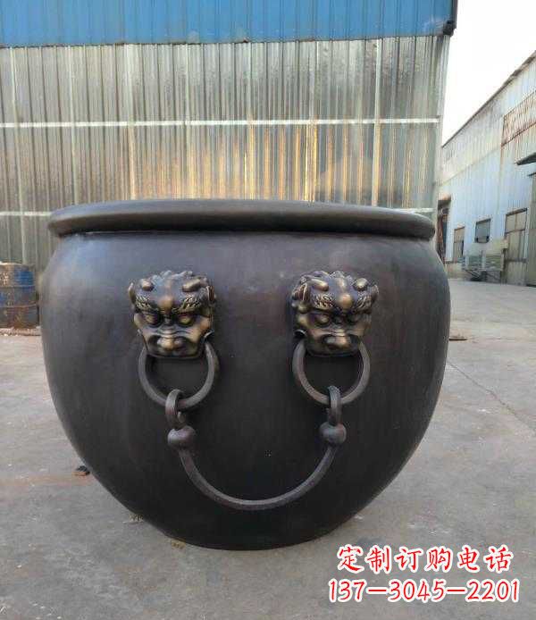 杭州庭院水缸铜雕