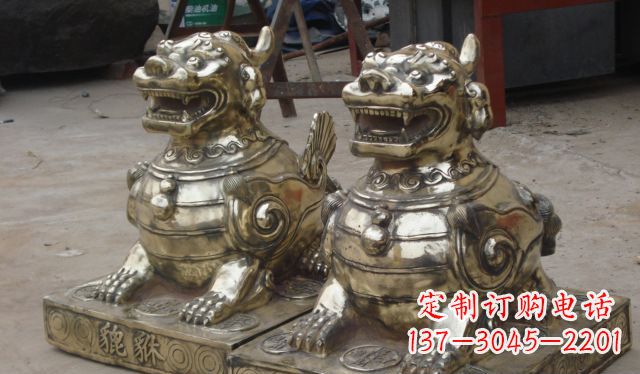 杭州庭院招财貔貅动物铜雕