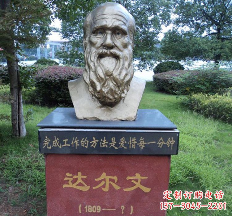 杭州铜雕达尔文头像雕塑