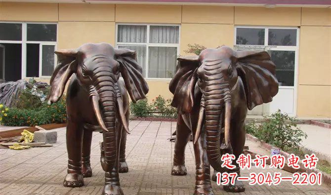 杭州铜雕大象公司门口动物雕塑