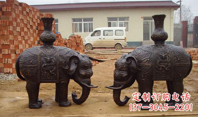 杭州铜雕大象公园动物雕塑