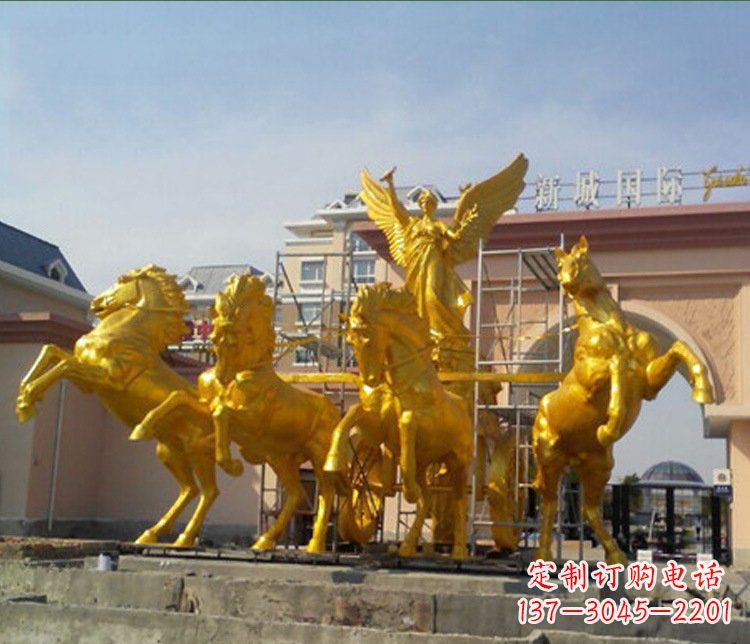 杭州铜雕广场阿波罗战马雕塑