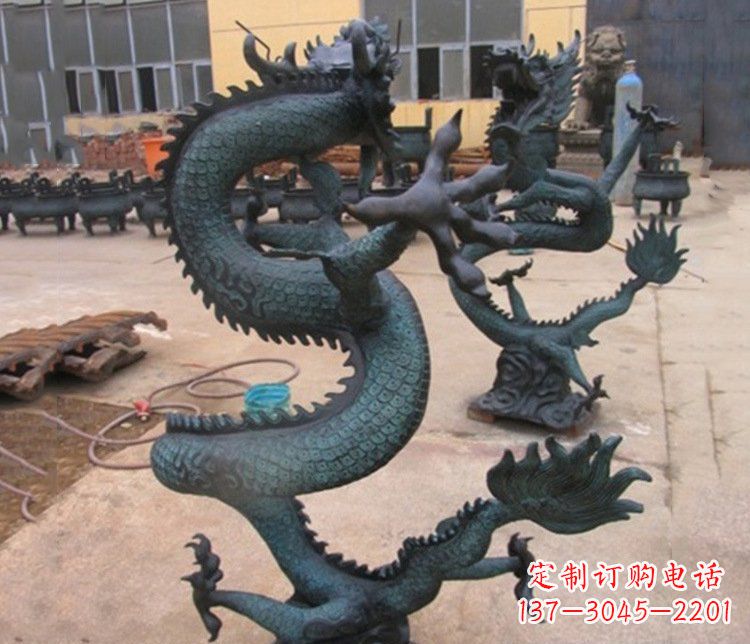杭州铜雕户外装饰神龙雕塑摆件