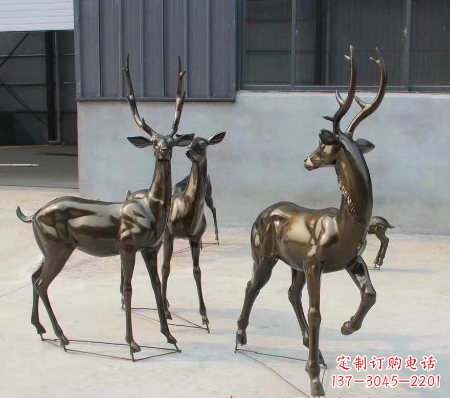 杭州铜雕鹿群雕塑