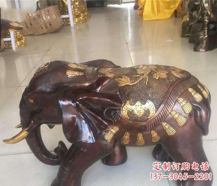 杭州铜雕室内装饰小象雕塑摆件