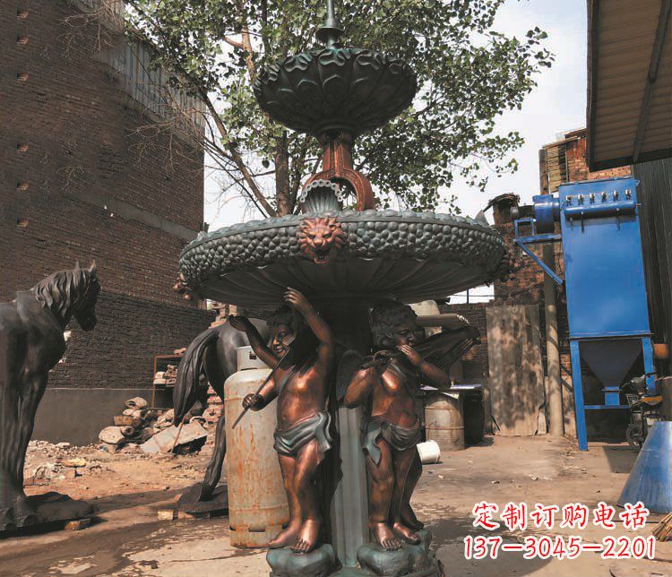 杭州铜雕西方人物喷泉景观雕塑
