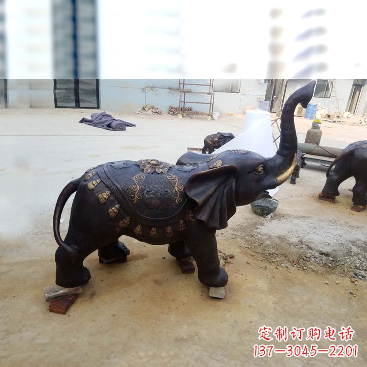 杭州铜雕小象雕塑摆件