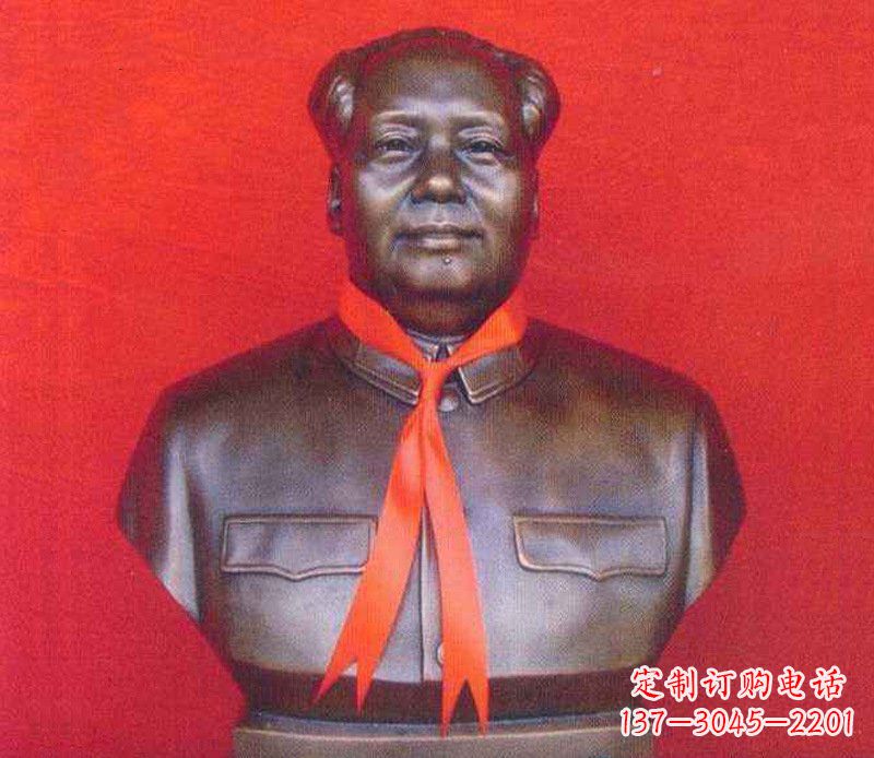 杭州铜雕校园红领巾主席雕塑摆件