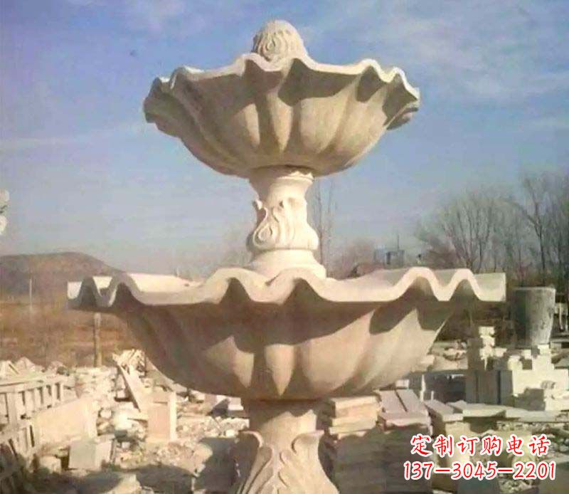 杭州晚霞红大型喷泉石雕