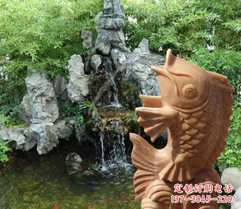 杭州晚霞红鲤鱼喷泉