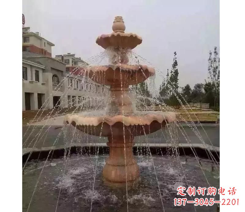 杭州晚霞红喷泉雕塑