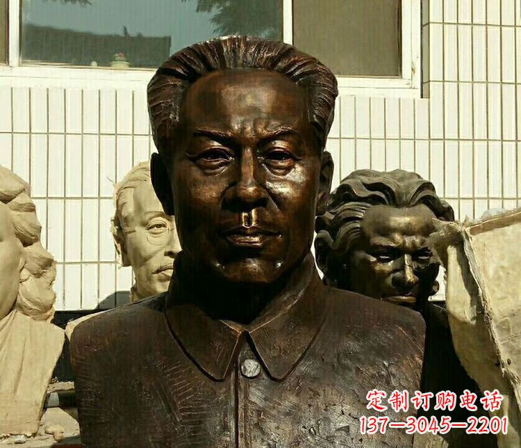 杭州伟人刘少奇胸像铜雕