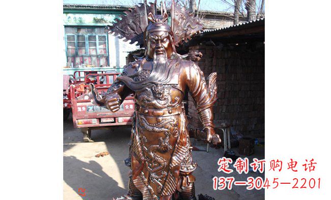 杭州武财神持刀关公铜雕 (3)