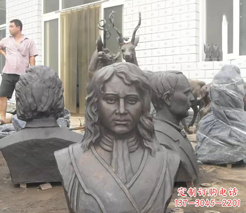 杭州西方名人胸雕铜雕