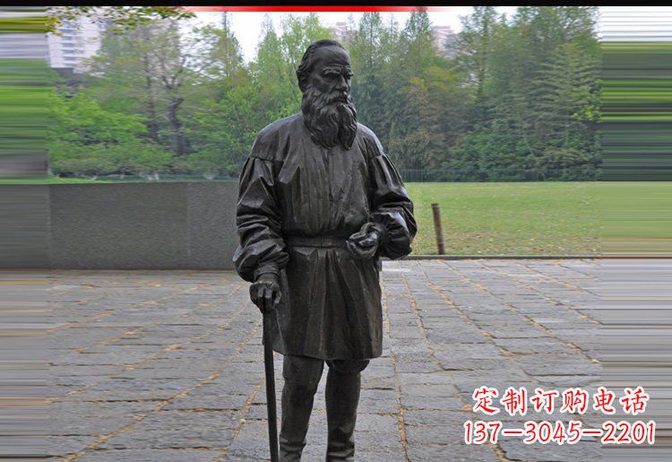 杭州西方名人托尔斯泰铜雕