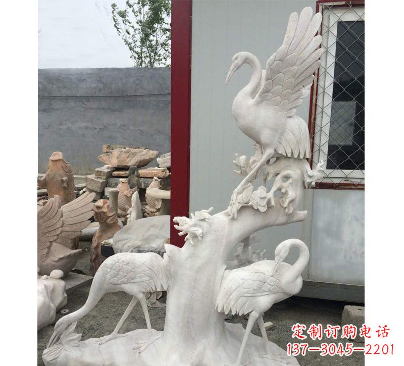 杭州仙鹤松树石雕