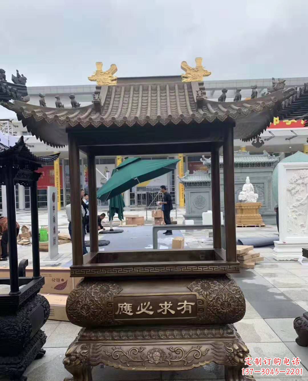 杭州香炉铜雕户外摆件寺庙景观雕塑