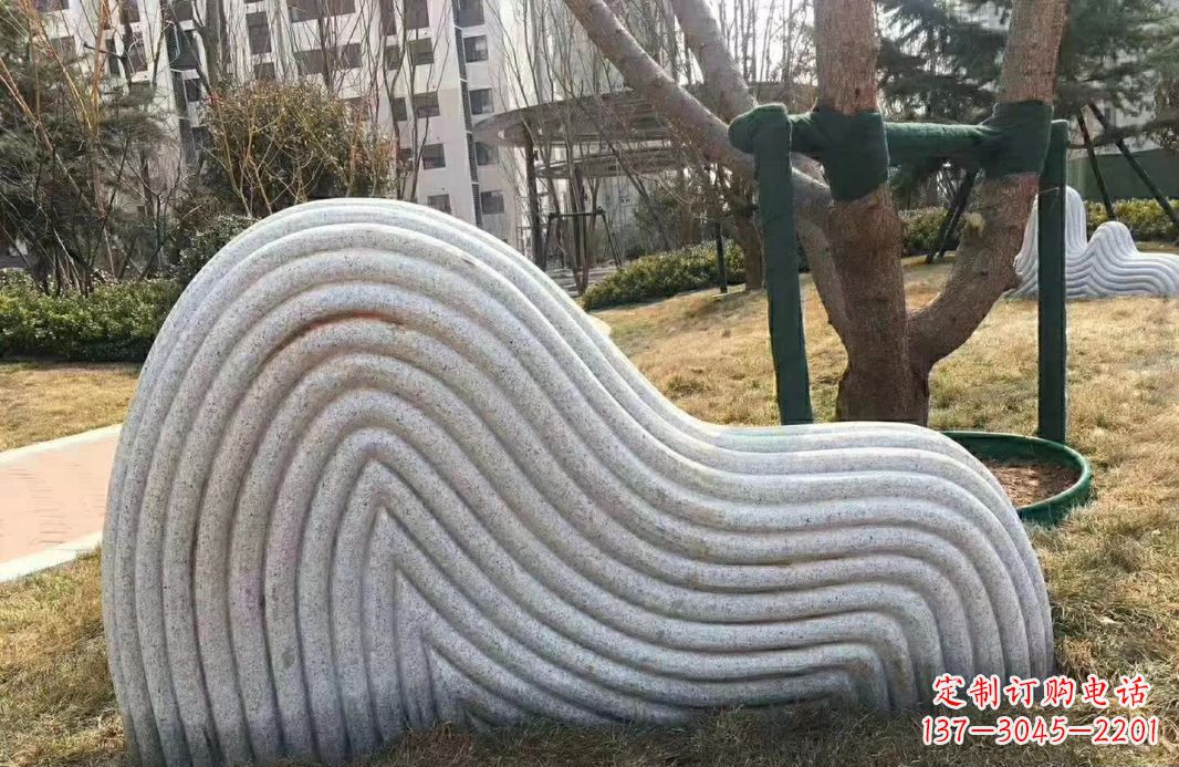 杭州小区大理石纹理假山雕塑