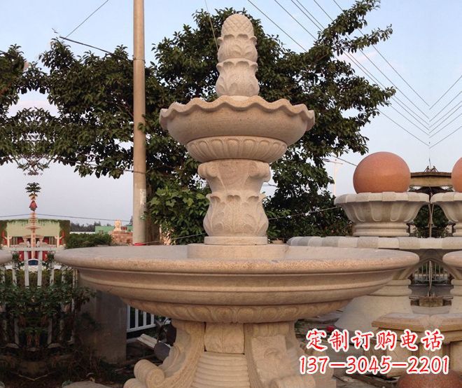杭州小区景观大型喷泉石雕 (4)