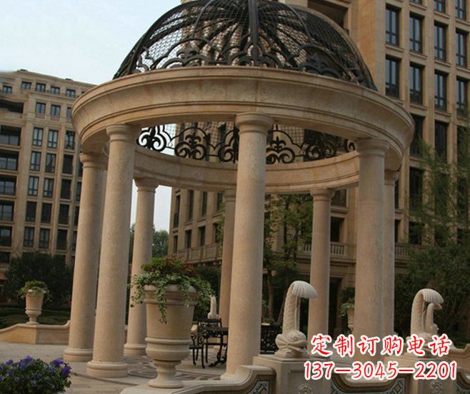 杭州小区景观欧式石雕凉亭