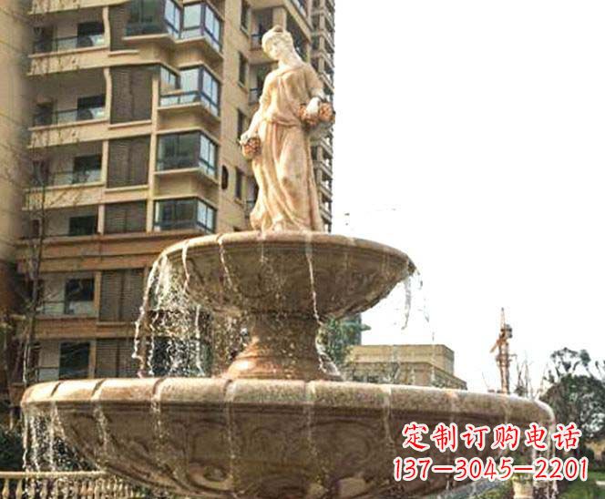 杭州小区景观西方女人喷泉石雕