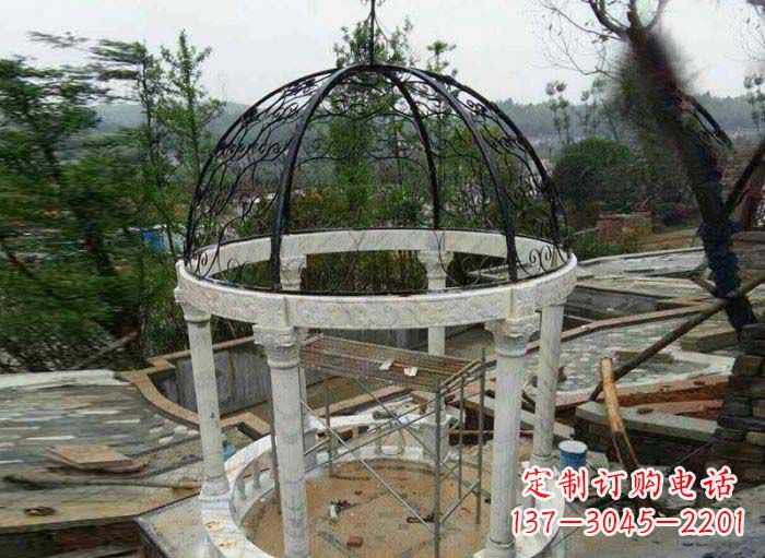 杭州小区欧式圆顶凉亭石雕