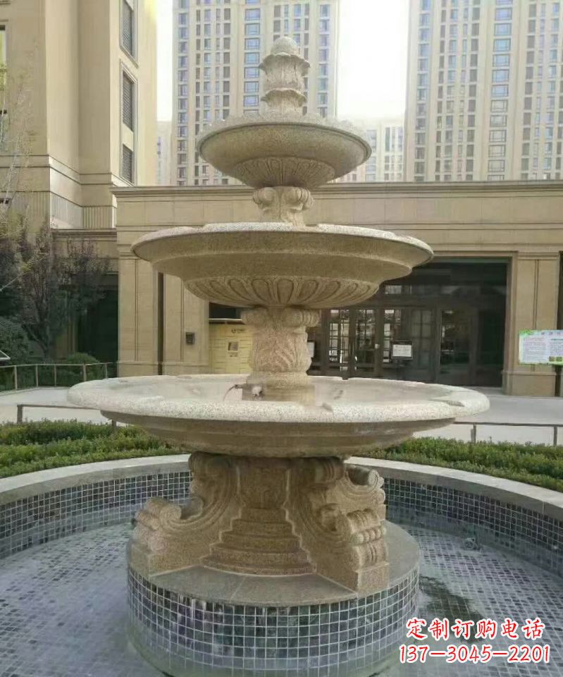 杭州小区喷泉石雕 (2)