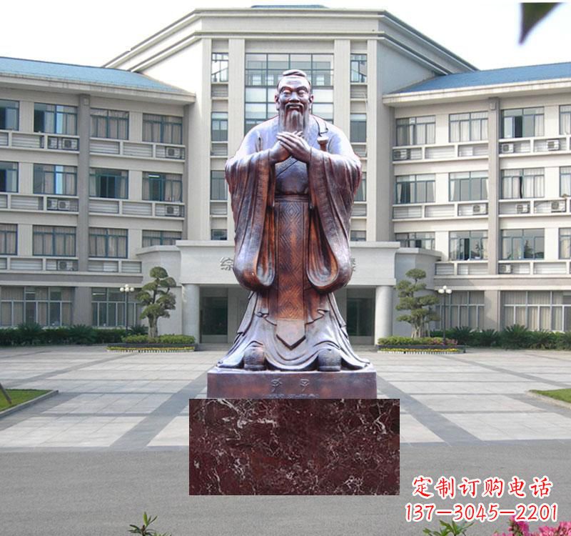 杭州校园雕塑孔子 (2)