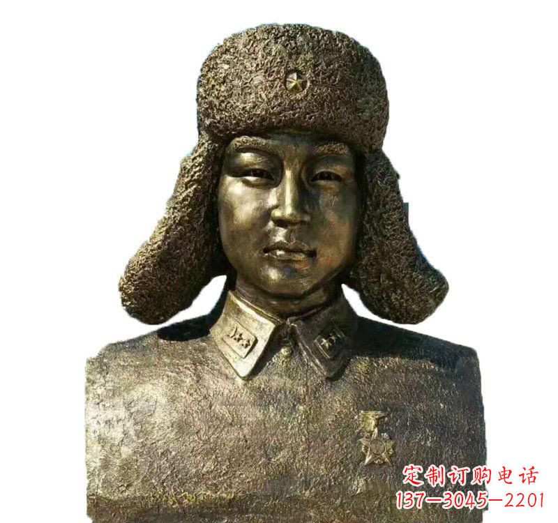 杭州校园雷锋头像铜雕