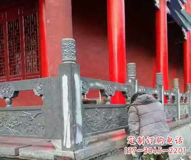 杭州园林仿古石栏板景观石雕 (9)